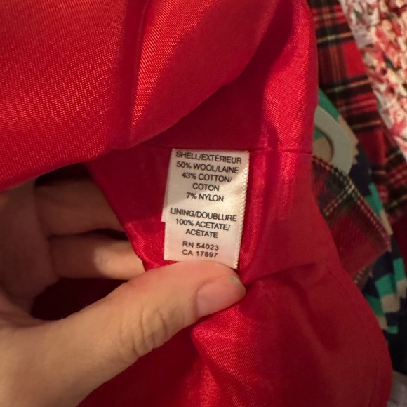 Vintage Banana Republic Red Plaid Pleated Skirt - Picture 6 of 10